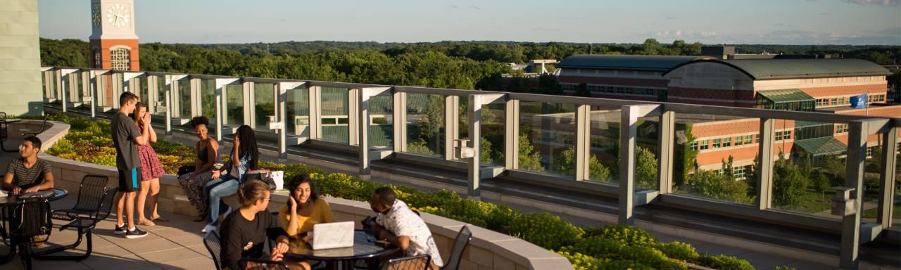 Students studying on Grand Valley's Allendale campus.